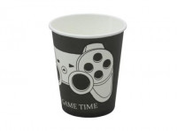 Imagen miniatura de VASOS PAPEL \"IT'S GAME TIME!\" 10P (200ML) NEGRO