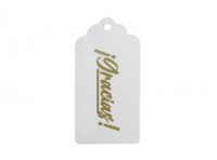 Imagen miniatura de ETIQUETA RECTANGULO \"¡GRACIAS!\" 10P (10X5) BLANCO