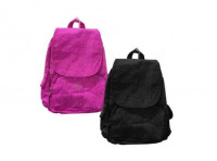 Imagen miniatura de MOCHILA NYLON FUCSIA/NEGRA 35X25CM