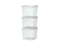 Imagen miniatura de CONJUNTO CON 3 RECIPIENTES CUADRADOS P 450 ML R: 352.012.001 NITRON
