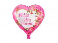 Imagen miniatura de GLOBO CORAZON \\"FELIZ DIA MAMA\\" (51X47CM) ROSADO