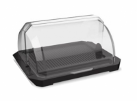 Imagen miniatura de PORTA PAN PREMIUM NEGRO CON TAPA TRANSP. UZ244-PR