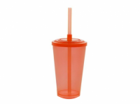 Imagen miniatura de VASO ACRILICO C/ PAJITA R. 2296 NARANJA BEZAVEL