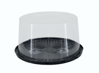 Imagen miniatura de NP 50PA - TORTERA PREMIUM LISA NEGRO/CRISTAL ALTA - 1,50KG - 50 UN/CJ