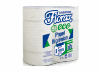 Imagen miniatura de PAPEL HIG ROLLO 7,7 FLORAX ECO 300MTX10CM C08 REF 2076