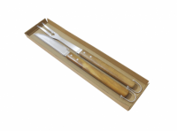 Imagen miniatura de SET P/ ASADO 2 PCS ACERO INOX-MADERA SELECTA