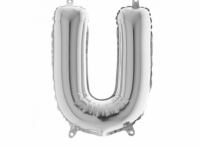 Imagen miniatura de U PLATA GLOBO LETRA 16"