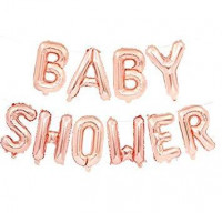 Imagen miniatura de GLOBO \\\"BABY SHOWER\\\" 10P (40CM) ROSA DORADO  (DS)