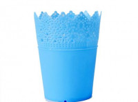 Imagen miniatura de MACETA DISEÑO FLOR (570ML) CELESTE  XX