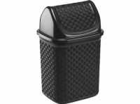 Imagen miniatura de BASURERO DE FREGADERO BASCULANTE RATTAN NEGRO 4,5 L R: 134/P NITRON