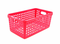 Imagen miniatura de CANASTA PLASTICO FINO ROJO