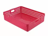 Imagen miniatura de CANASTA PLASTICO A4 FUCSIA
