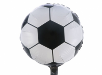 Imagen miniatura de GLOBO METALIZADO, DIVERSO PELOTA FUTBOL, BLANC/NEGRO