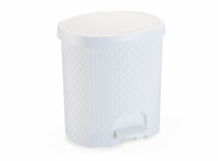 Imagen miniatura de PAPELERA 6 L. RATTAN BLANCO R.052/B NITRON