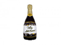 Imagen miniatura de GLOBO ESPUMANTE \"FELIZ AÑO NUEVO\" (45CM) NEGRO