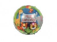Imagen miniatura de GLOBO \\\\"FELIZ CUMPLEAÑOS\\\\" (45CM) ANIMALES