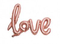 Imagen miniatura de GLOBO \\\\"LOVE\\\\" (48X79CM) ROSA DORADO