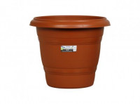 Imagen miniatura de PLANTERA PLASTICA REDONDA R.9400 MARRON 28C RISCHIOTO/9400 XX SW