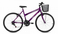 Imagen miniatura de BIC FREE AC ARO 26 18V FEM DONNA C/ CESTA V-BRAKE VIOLETA