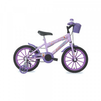 Imagen miniatura de BIC FREE AC ARO 16 FEM KISS C/CESTA V-BRAKE ROSADO/VIOLETA