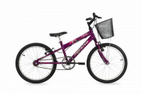 Imagen miniatura de BIC FREE AC ARO 20 FEM KISS C/ CESTA V-BRAKE VIOLETA