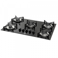 Imagen miniatura de ANAFE TOKYO A GAS COOK 5 HORNALLAS SABAF VIDRIO TEMPLADO